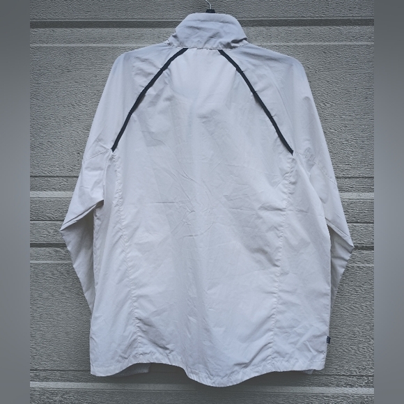 Elevate Microsoft Logo White Gray Windbreaker Zip Up Jacket Mens XL - Picture 2 of 11